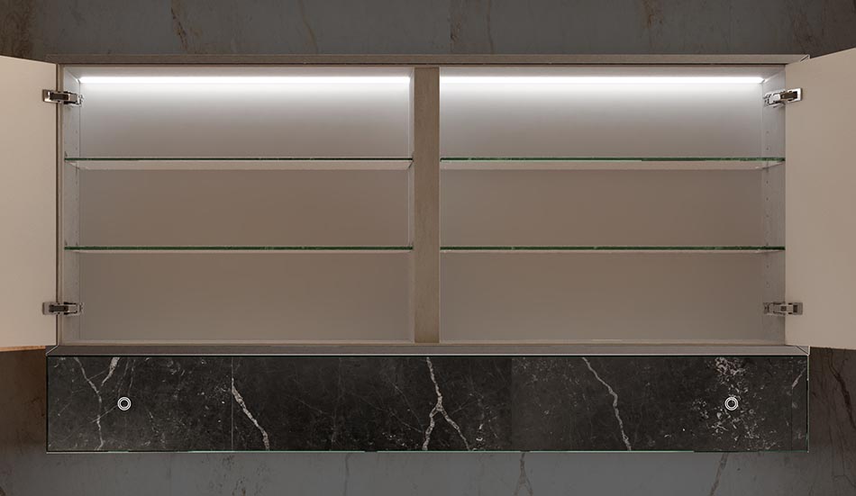 Dulap Lily LED cu oglindă inteligentă și funcție Bluetooth | ARTFORMA