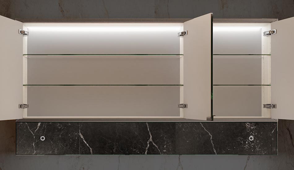 Dulap Lily LED cu oglindă inteligentă și funcție Bluetooth | ARTFORMA