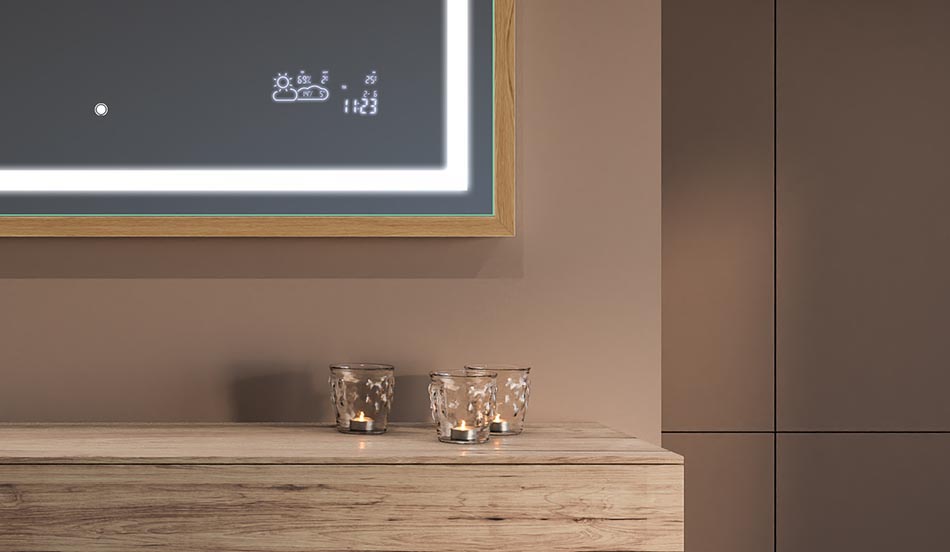 Oglindă cu ramă neagră în stil loft pentru băi moderne și minimaliste | ARTFORMA