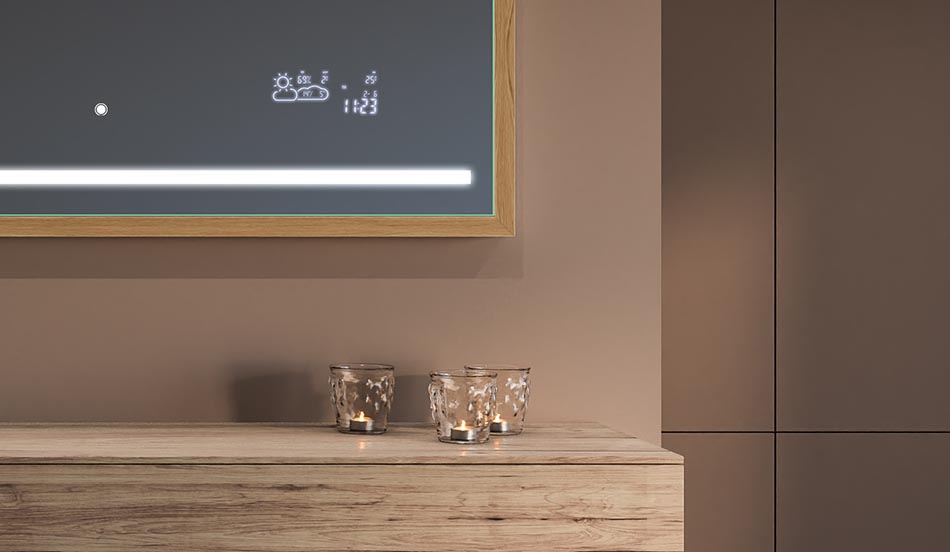 Oglindă cu ramă neagră în stil loft pentru băi moderne și minimaliste | ARTFORMA