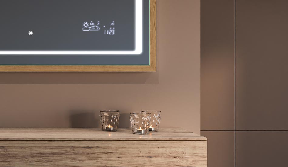 Oglindă cu ramă neagră în stil loft pentru băi moderne și minimaliste | ARTFORMA