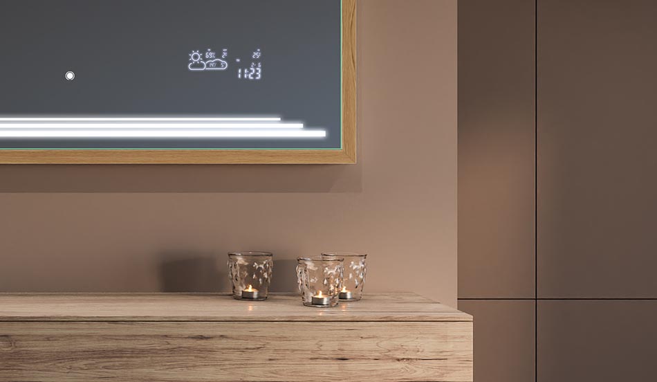 Oglindă cu ramă neagră în stil loft pentru băi moderne și minimaliste | ARTFORMA