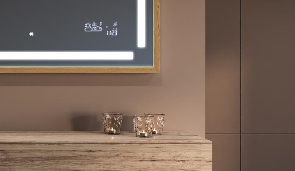 Oglindă cu ramă neagră în stil loft pentru băi moderne și minimaliste | ARTFORMA