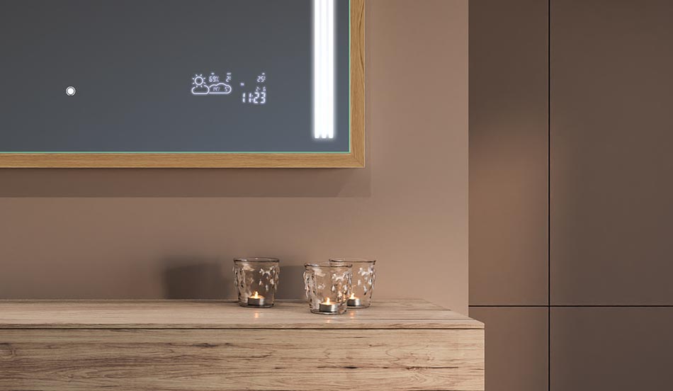 Oglindă cu ramă neagră în stil loft pentru băi moderne și minimaliste | ARTFORMA