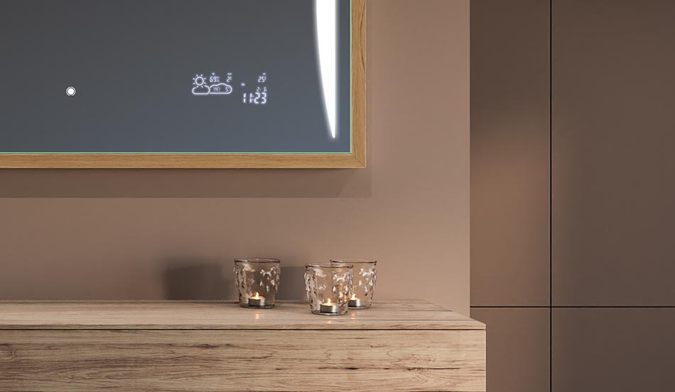 Oglindă cu ramă neagră în stil loft pentru băi moderne și minimaliste | ARTFORMA