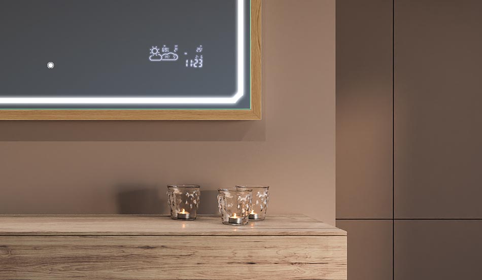 Oglindă cu ramă neagră în stil loft pentru băi moderne și minimaliste | ARTFORMA