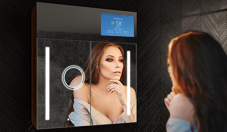 Dulap cu oglindă Sarah cu port USB integrat | ARTFORMA