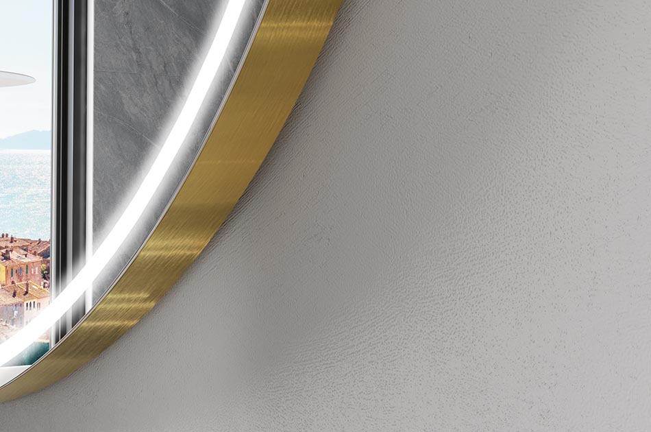 Oglindă neregulată cu iluminare ambientală delicată pentru un interior elegant | ARTFORMA