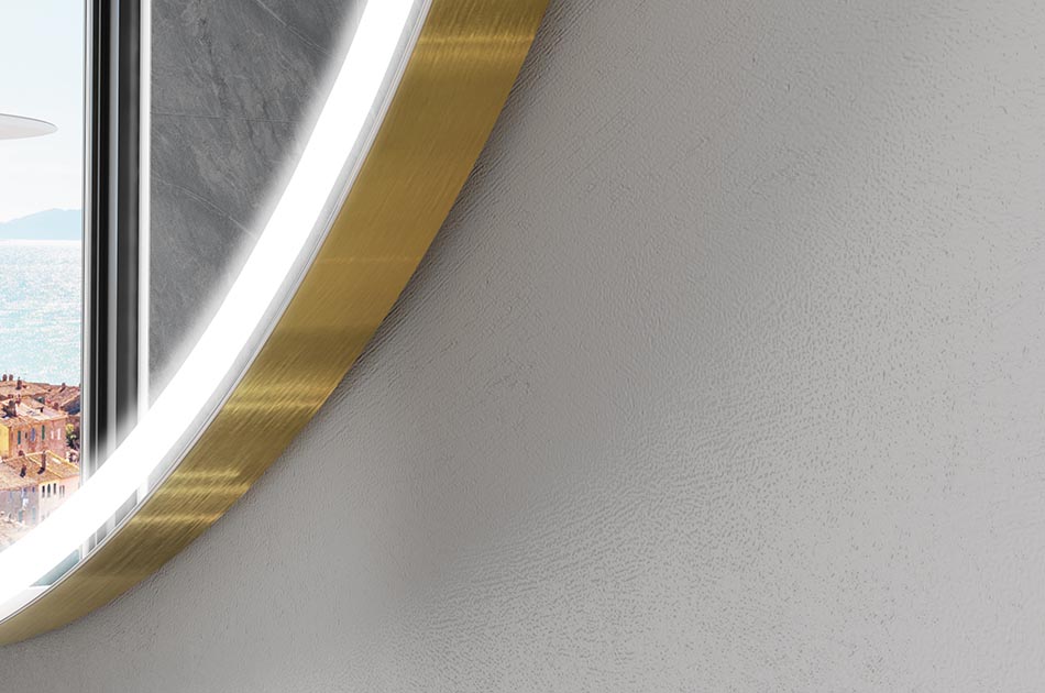 Oglindă neregulată cu iluminare ambientală delicată pentru un interior elegant | ARTFORMA