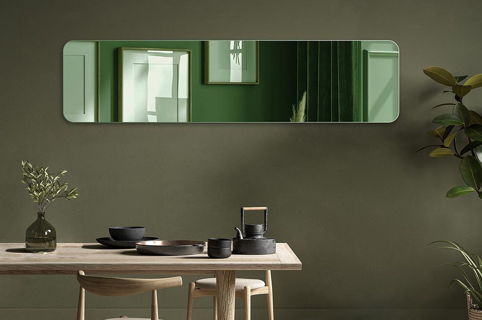 O oglindă cu o gamă de culori ale sticlei oglinzii este un accesoriu funcțional și elegant care se potrivește oricărui interior. Alegeți culoarea sticlei oglinzii în funcție de nevoile dvs. individuale și de stilul camerei. Este disponibilă o varietate de culori, inclusiv auriu și grafit. Oglinda poate fi folosită în toate încăperile, cum ar fi baia, dormitorul, holul sau camera de zi. Simplu în ceea ce privește instalarea și întreținerea zilnică.
