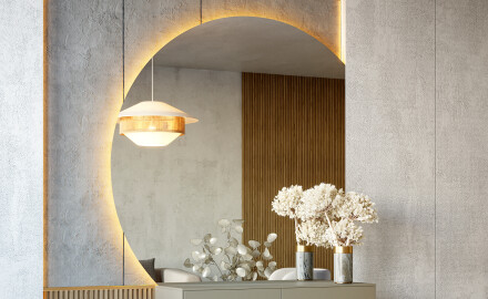 Oglinzi în formă de sfert de cerc