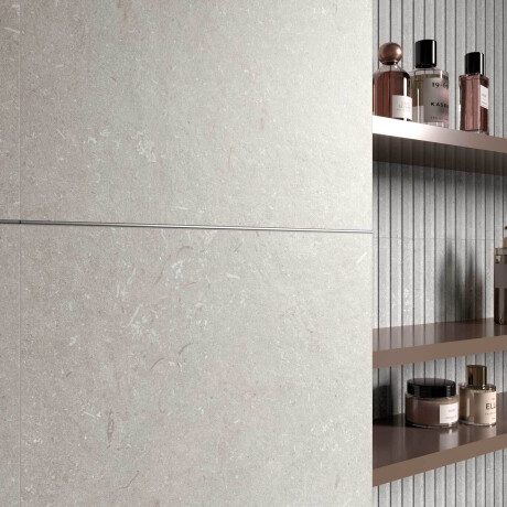 Gresie pentru pereți 60x120 cm, gri mat, A4H1097 Shellstone Grigio Rigat-One #4