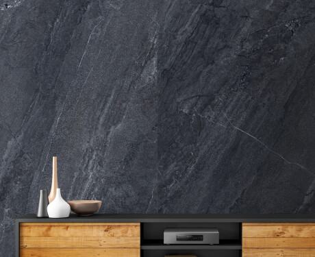 Gres glazurat pentru pardoseală, 120x280 cm, antracit, aspect de piatră, mat, A4H1137 Agathos Anthracite