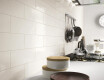 Placă ceramică de perete 10x30, albă mată, plană, A4H18 Blanco Mate