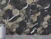 Placă de gresie de format mare, 120x280 cm, neagră, lucioasă, cu venaturi aurii, rectificată, A4H195 Pierre Black