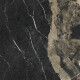 Gres glazurat pentru pardoseală Pierre Black 120x120 cm, negru lucios, cu venaturi aurii, rectificat A4H197 #16