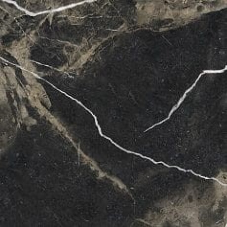 Gres glazurat pentru pardoseală Pierre Black 120x120 cm, negru lucios, cu venaturi aurii, rectificat A4H197 #19