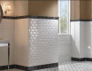 Placă ceramică cu muchie teșită pentru perete, 10x20, alb lucios, cu muchie teșită A4H22 Blanco Brillo