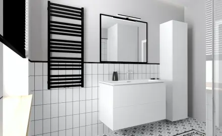 Placă ceramică de perete 10x20, albă mată, plană, A4H23 Blanco Mate