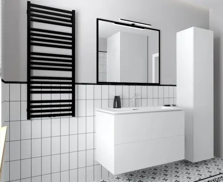 Placă ceramică de perete 10x20, albă mată, plană, A4H23 Blanco Mate