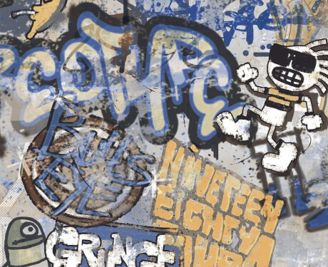 Gresie smălțuită pentru pardoseală, 120x280 cm, gri mat, rectificată, A4H248 City Graffiti Grey