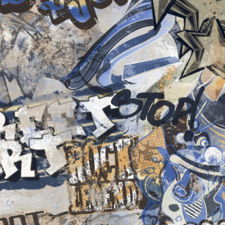 Gresie smălțuită pentru pardoseală, 120x280 cm, gri mat, rectificată, A4H248 City Graffiti Grey #6