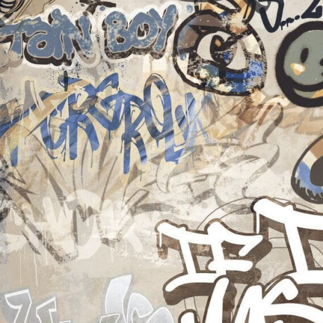 Gres glazurat pentru pardoseală, de format mare, 120x280 cm, bej mat, rectificat, A4H255 City Graffiti Beige #5