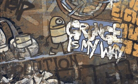 Gresie smălțuită pentru pardoseală, de format mare, 120x280 cm, mată, rectificată, A4H262 City Graffiti Multicolor