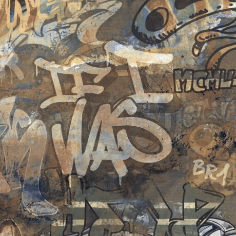 Gresie smălțuită pentru pardoseală, de format mare, 120x280 cm, mată, rectificată, A4H262 City Graffiti Multicolor #2
