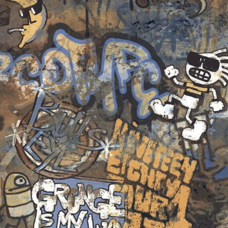 Gresie smălțuită pentru pardoseală, de format mare, 120x280 cm, mată, rectificată, A4H262 City Graffiti Multicolor #5