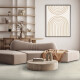 Gres glazurat pentru pardoseală, 60x120 cm, gri deschis, aspect de beton mat, rectificat, A4H302 Massive Snow #1