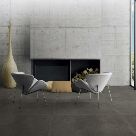 Gres glazurat pentru pardoseală 60x120 cm, culoare beton gri închis mat, rectificat, A4H327 Massive Dimgray #1