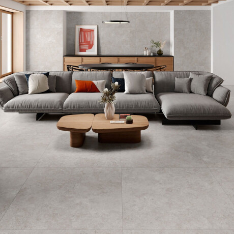 Gres pentru pardoseală 100x100, travertin tăiat transversal, mat, gri A4H497 Chrono Grey #1