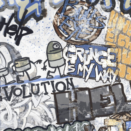 Gresie smălțuită pentru pardoseală, 120x280 cm, gri mat, rectificată, A4H640 City Graffiti White #4