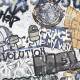 Gresie smălțuită pentru pardoseală, 120x280 cm, gri mat, rectificată, A4H640 City Graffiti White #4