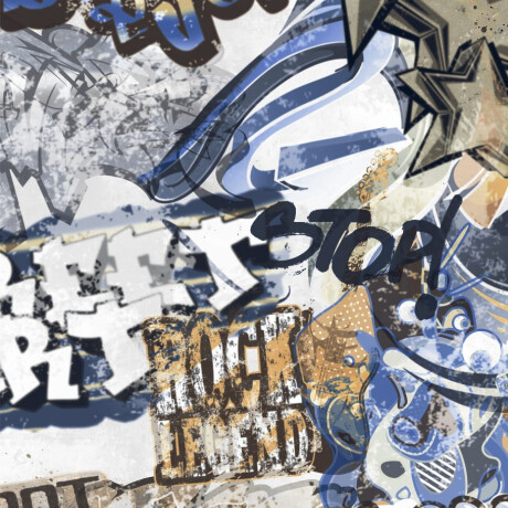 Gresie smălțuită pentru pardoseală, 120x280 cm, gri mat, rectificată, A4H640 City Graffiti White #5
