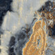 Gres de format mare 120x280, marmură albastru intens cu venaturi, lucios A4H674 Eterno Blu #1