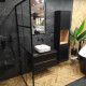 Gres smălțuit pentru pardoseală 60x120 cm, negru mat, rectificat, A4H85 Iroc Black #3