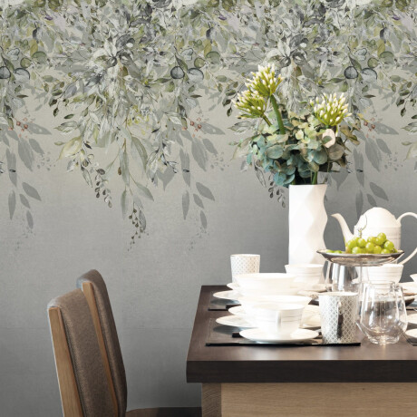 Gresie pentru pereți 60x120 cm, gri, cu motive florale, finisaj mat, A4H918 Flower #2