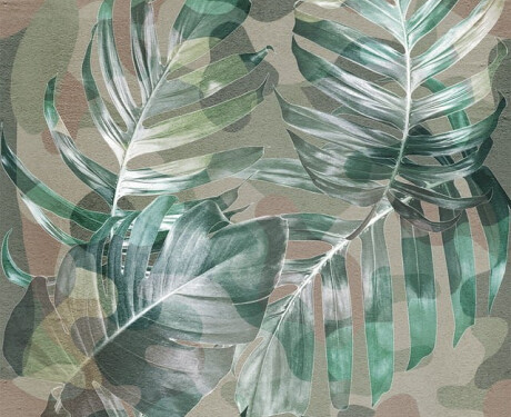 Gresie pentru pereți 60x120 cm, bej, cu motive vegetale, finisaj mat, A4H922 Kamu