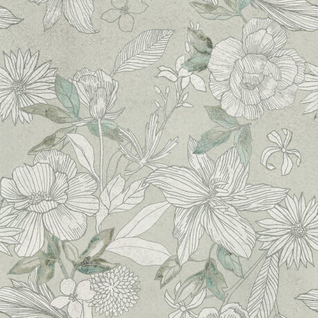 Gresie pentru pereți 60x120 cm, gri, cu motive florale, finisaj mat, A4H923 Lirio #4