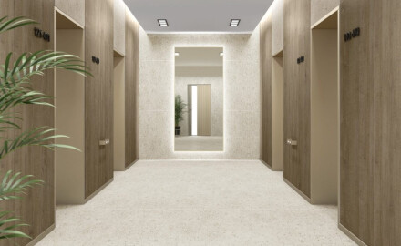 Gres smălțuit pentru pardoseală 60x120, nisip mat, rectificat, A4H96, terrazzo