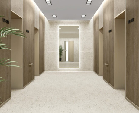Gres smălțuit pentru pardoseală 60x120, nisip mat, rectificat, A4H96, terrazzo