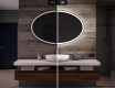 Ovala oglinda baie cu leduri - Orizontal L74 #5