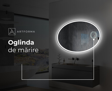 Ovala oglinda baie cu leduri L227 #5