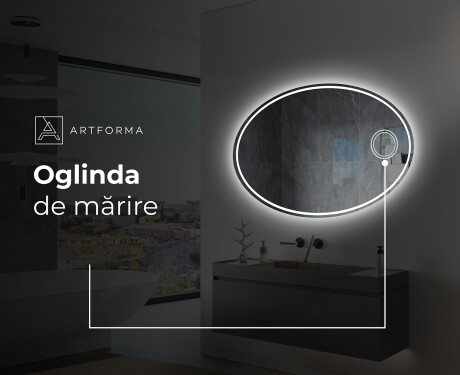 Ovala oglinda baie cu leduri L228 #5
