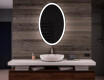 Ovala oglinda baie cu leduri - Vertical L74 #1