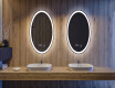 Ovala oglinda baie cu leduri - Vertical L74 #3