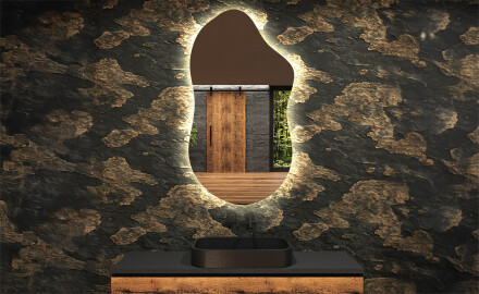 Oglinzi pentru baie cu LED în formă neregulată F221