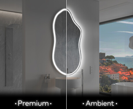 Oglinzi pentru baie cu LED în formă neregulată F222